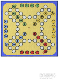 Kusový koberec ČLOVĚČE NEZLOB SE - modrý lem 100 100