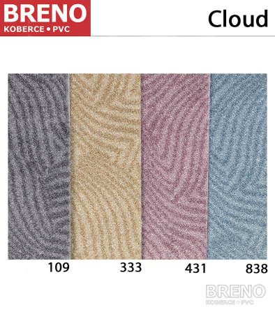 Metrážový koberec CLOUD 431 400 modrý filc
