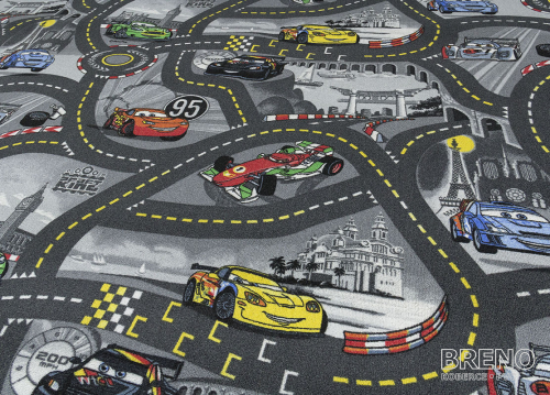 Metrážový koberec WORLD OF CARS 2 - 97 300 filc