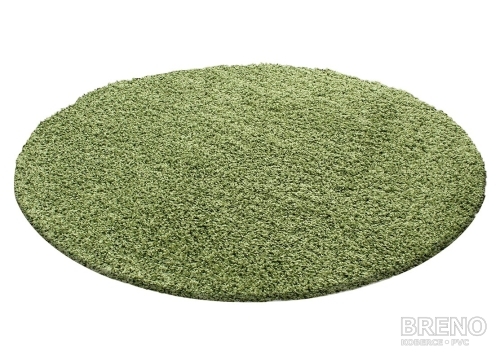 Kusový koberec DREAM SHAGGY kruh 4000 Green 120 120