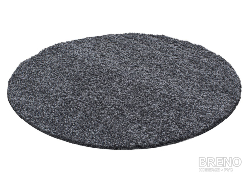 Kusový koberec DREAM SHAGGY kruh 4000 Grey 120 120