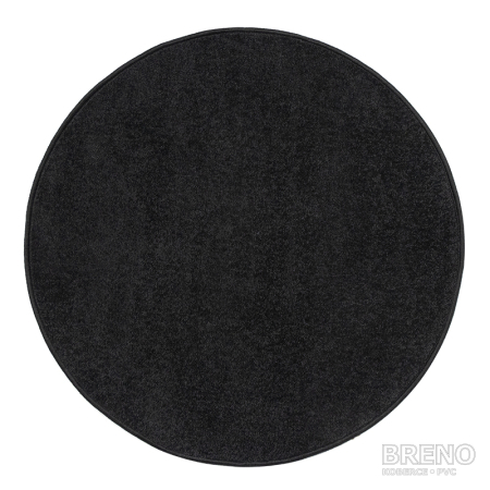 Kusový koberec ETON 100cm černá kruh