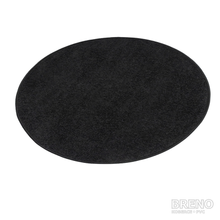 Kusový koberec ETON 120cm černá kruh