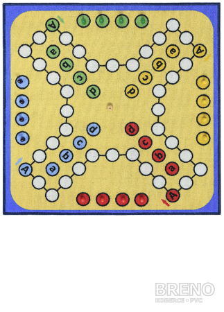 Kusový koberec ČLOVĚČE NEZLOB SE - modrý lem 80 80