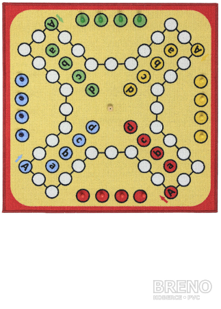 Kusový koberec ČLOVĚČE NEZLOB SE - červený lem 80 80