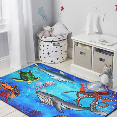 Kusový koberec Sea World, dětský kus. koberec  76,5 117